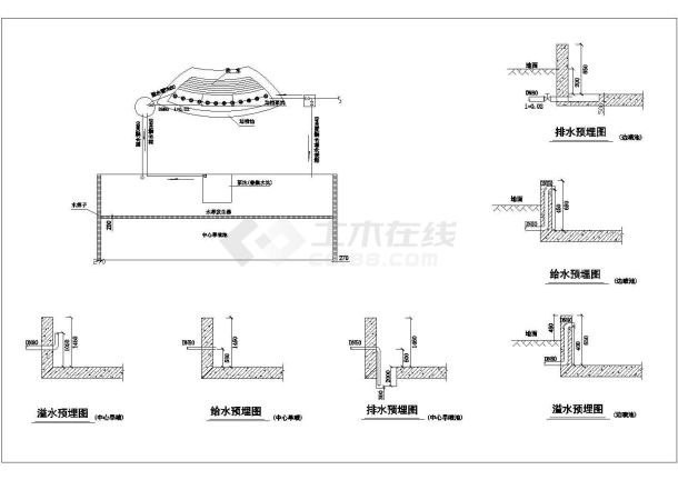 四套喷泉细节展示图-图二