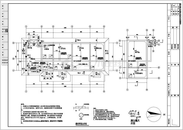 某小区污水处理图纸CAD布置图-图二