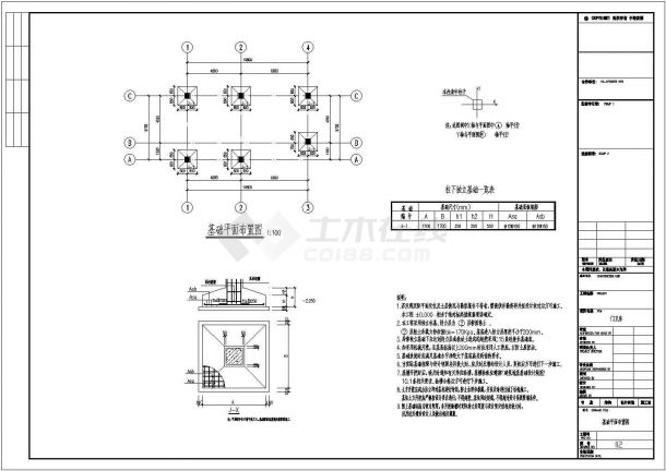 某区一层门卫房建筑施工CAD图纸-图一