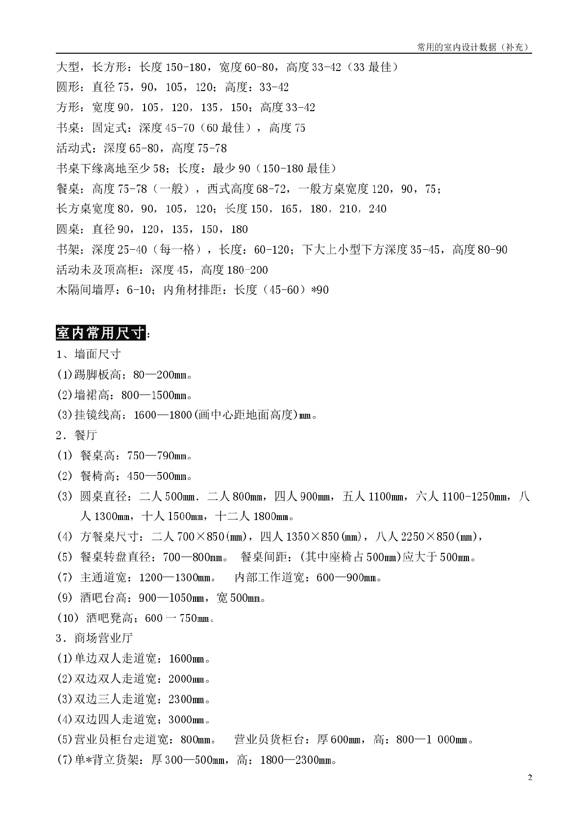 人体工程学和室内空间常用室内尺寸-图二