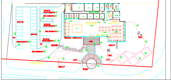 【青岛】某房地产售楼处周边景观设计施工图_图1