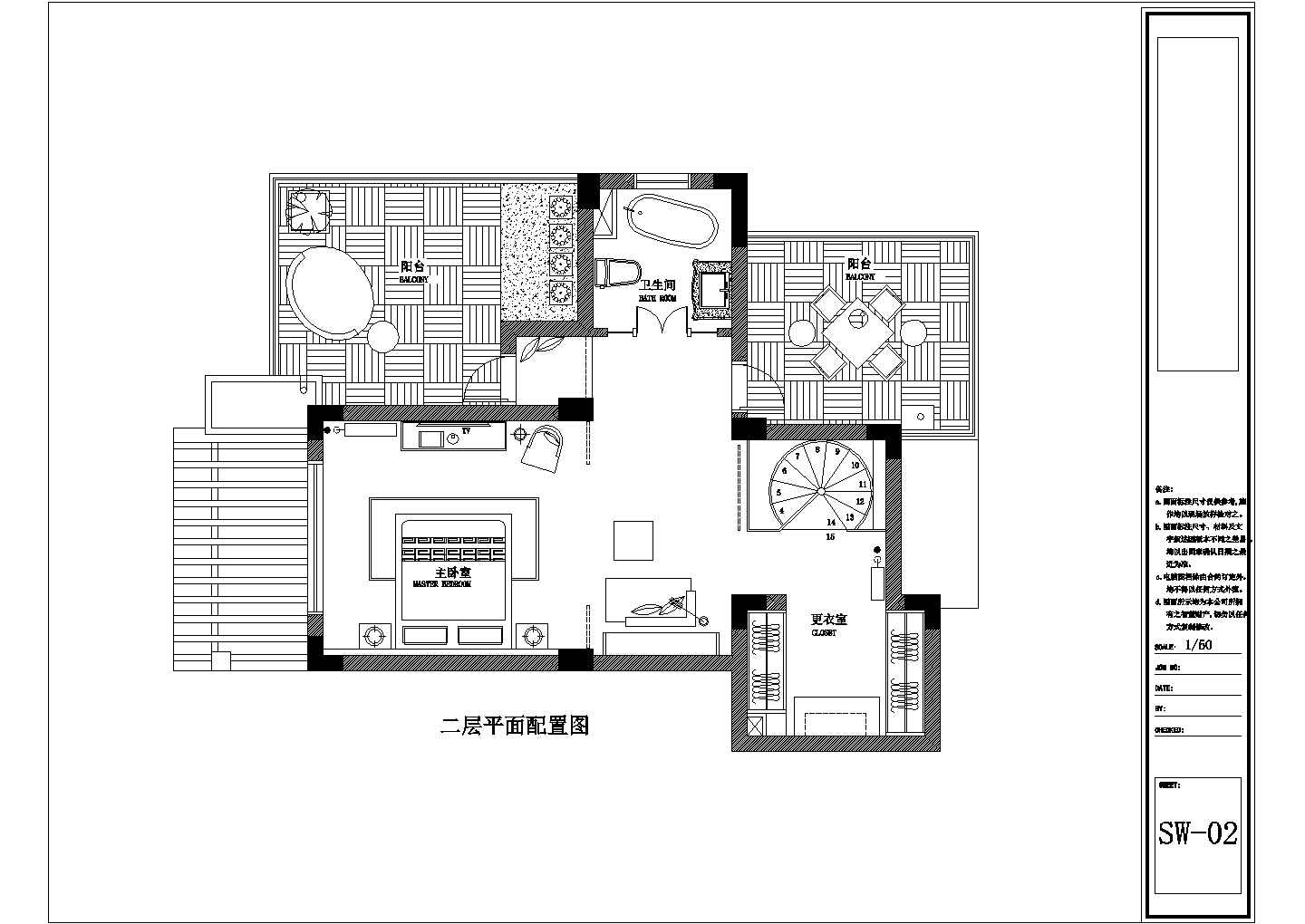 某地简约欧式别墅室内装修设计施工CAD图