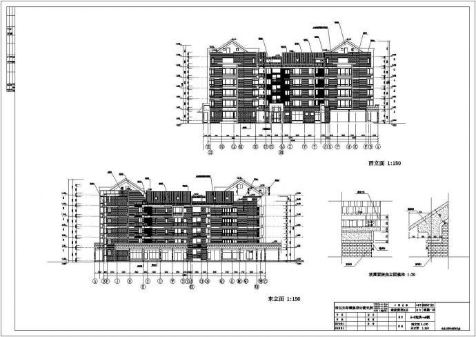 青岛市某地区一套多层住宅建筑CAD布置图_图1