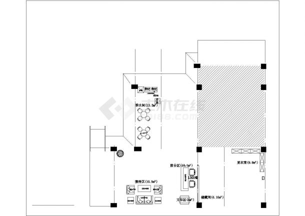 某县3层办公室大楼装修设计平面CAD图-图二