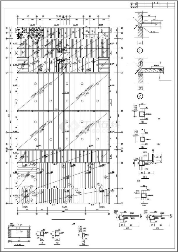 冷库结构施工CAD图-图二