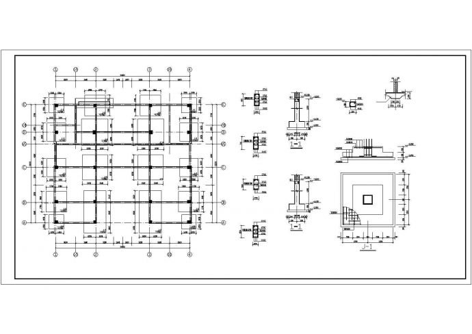 某地2层框架结构食堂结构施工图_图1