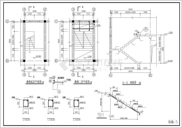 精美别墅砌体结构设计CAD布置图-图一