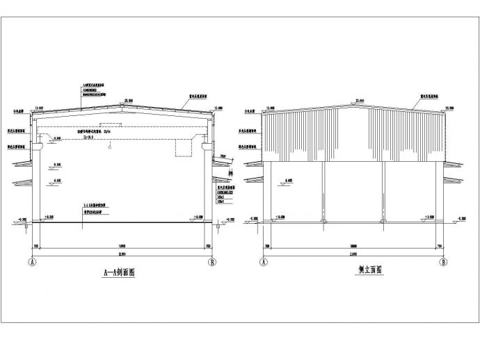 某21米大型跨厂房结构CAD_图1