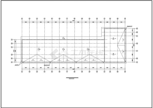 某厂房建筑结构设计CAD图纸-图一
