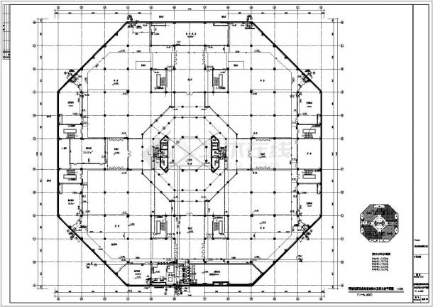 某九层仿宋式佛塔建筑给排水设计图纸-图一