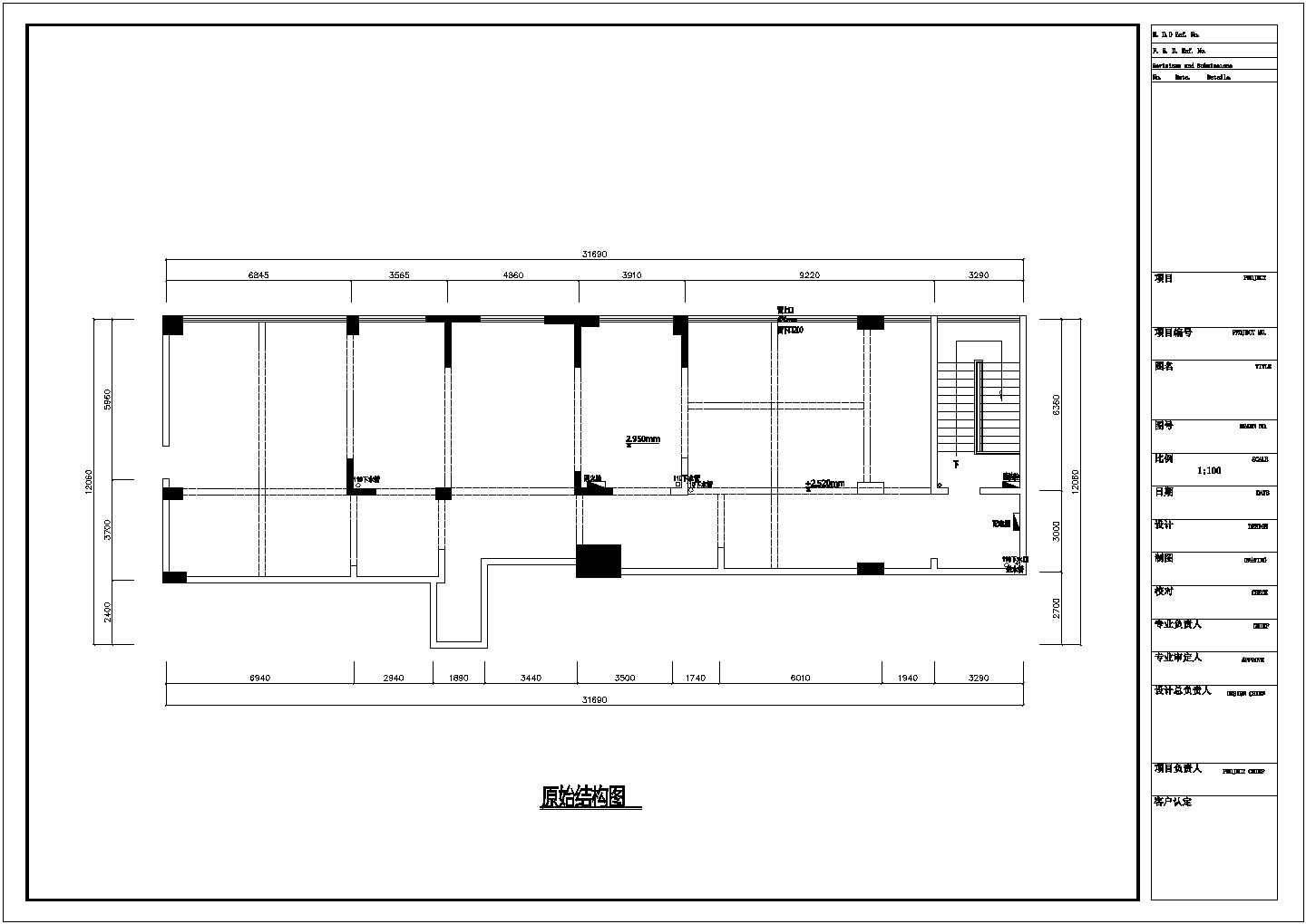 某地美容美发会所室内装修设计施工CAD图