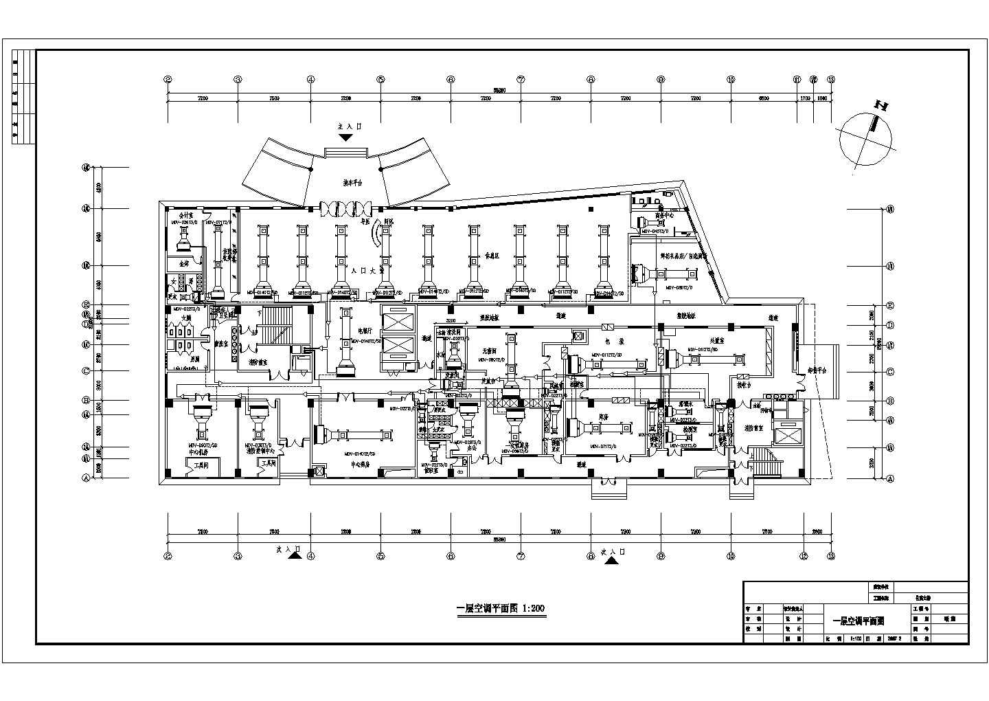 【江西】某医院空调平面设计施工图