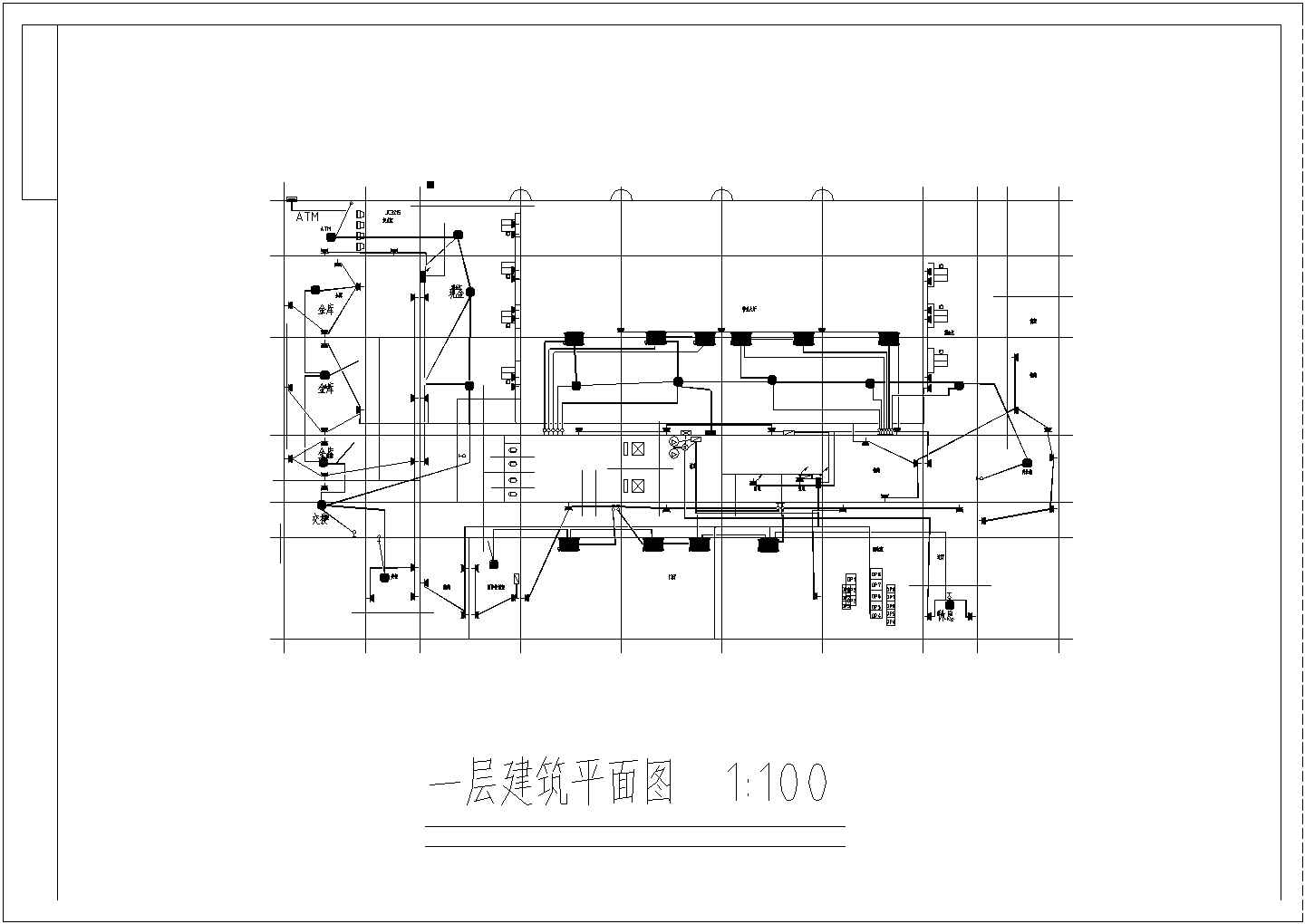 青岛市某大厦电气工程施工CAD布置图