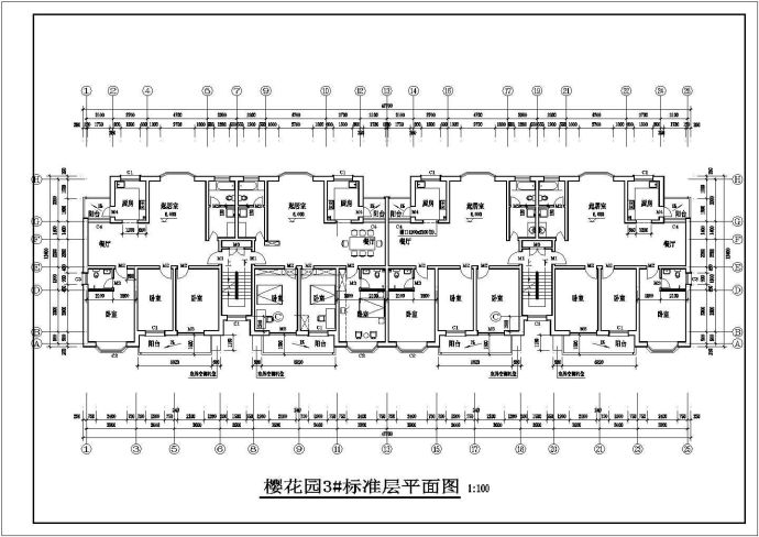 某住宅楼建筑CAD图_图1