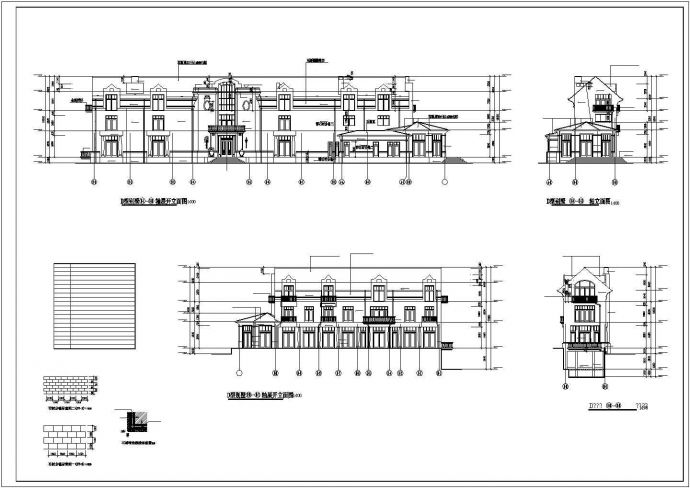 某小区英式别墅建筑设计CAD图_图1