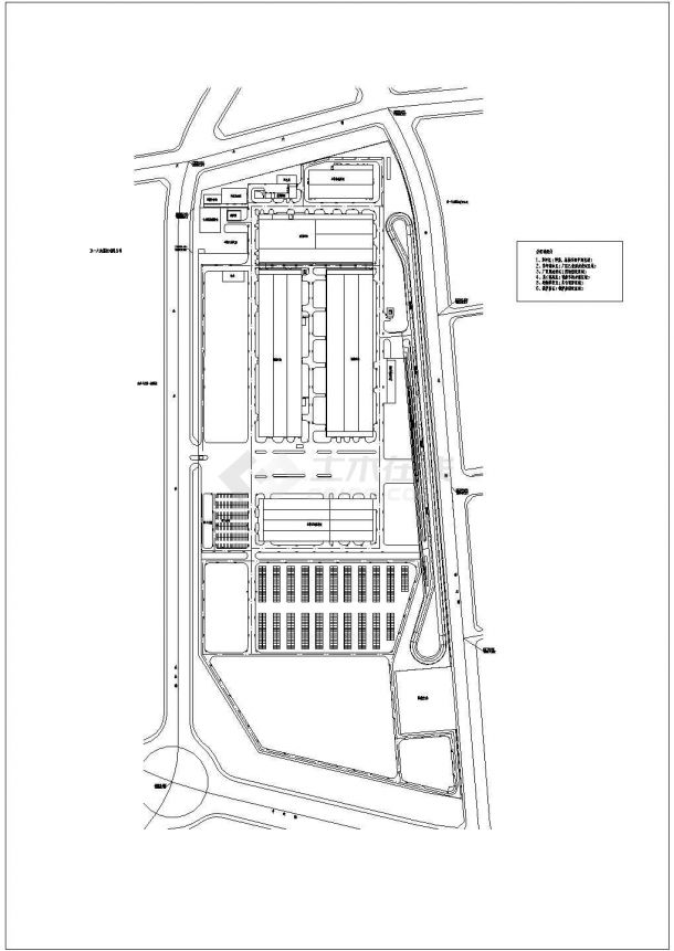 新城区工业厂区绿化平面图-图一