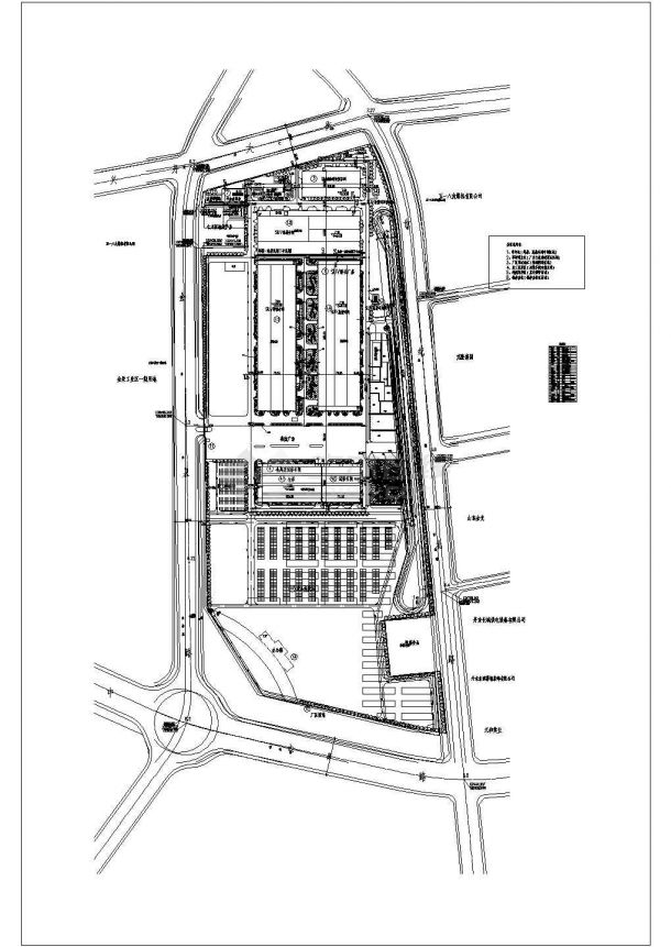 新城区工业厂区绿化平面图-图二