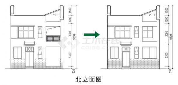 珠三角地区传统风格小户型新农村住宅设计图（非CAD）-图一