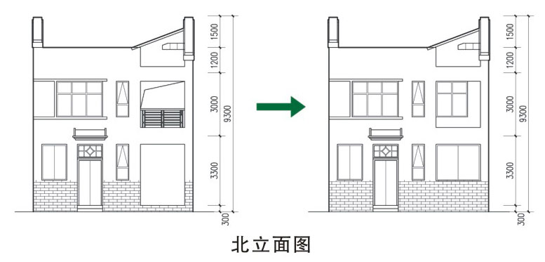珠三角地区传统风格小户型新农村住宅设计图（非CAD）
