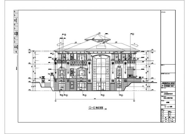 某地别墅建筑侧入平面图纸（含建筑设计说明和工程做法表）-图一