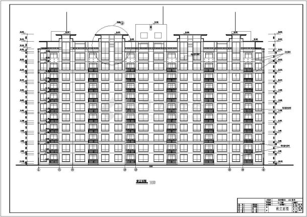 [青岛]某住宅小区一期工程住宅楼建筑设计cad施工图纸-图二