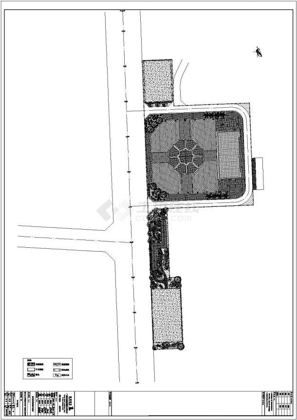 某地区八圩广场景观cad施工参考图-图一