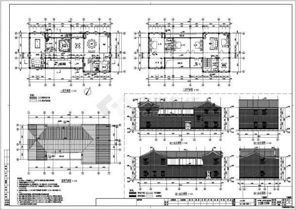 【宁波】2层小别墅建筑设计图-图二