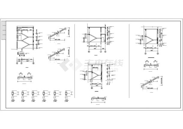 两层底部框架住宅楼cad结构施工设计图纸-图一
