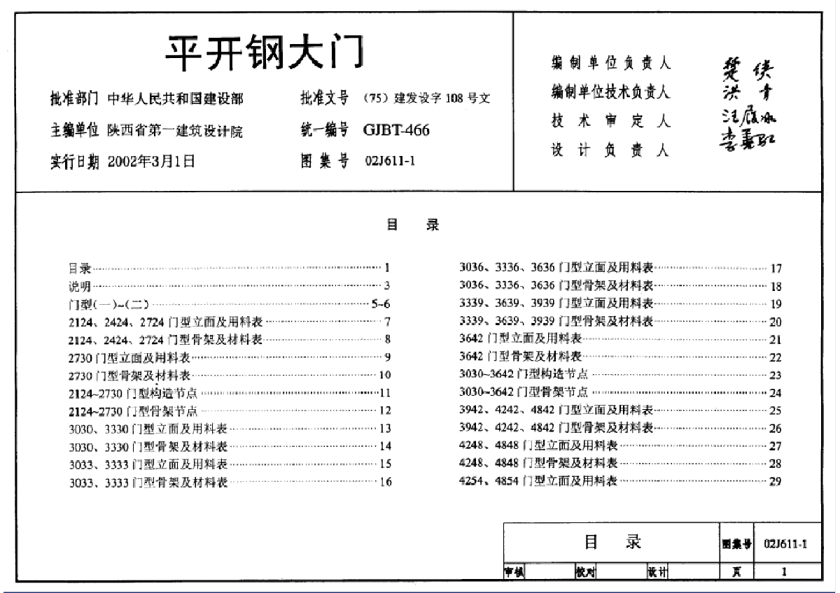 02J611-1钢、钢木大门-图二