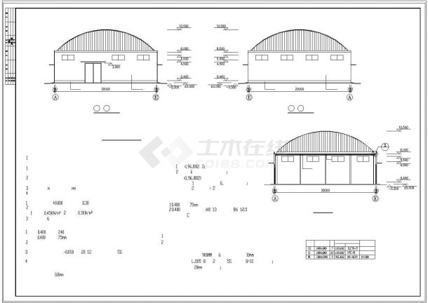 某单层钢结构厂房结构图纸-图二