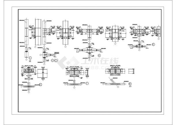钢结构生产车间规划施工CAD套图-图一