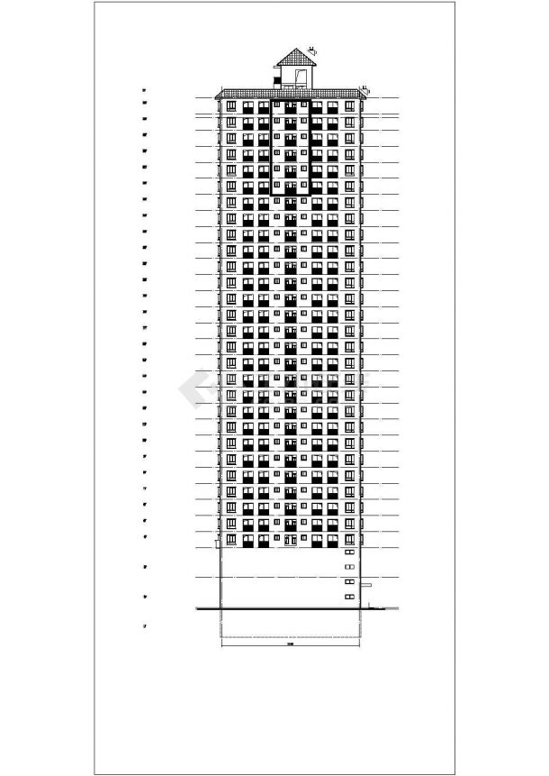 【昆明】28层框剪结构保障性住房建筑施工图-图一