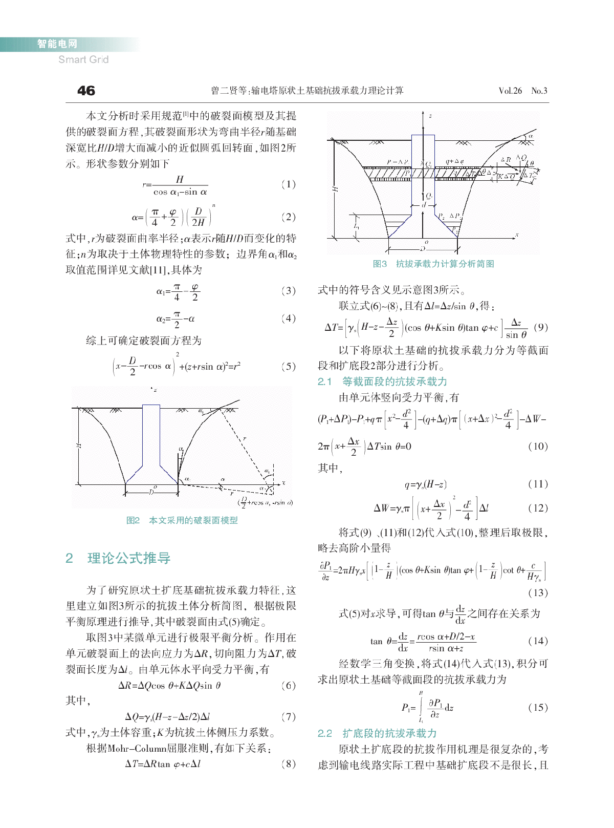 输电塔原状土基础抗拔承载力理论计算-图二