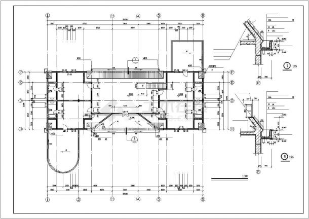 某市豪华别墅建筑CAD设计施工图-图二