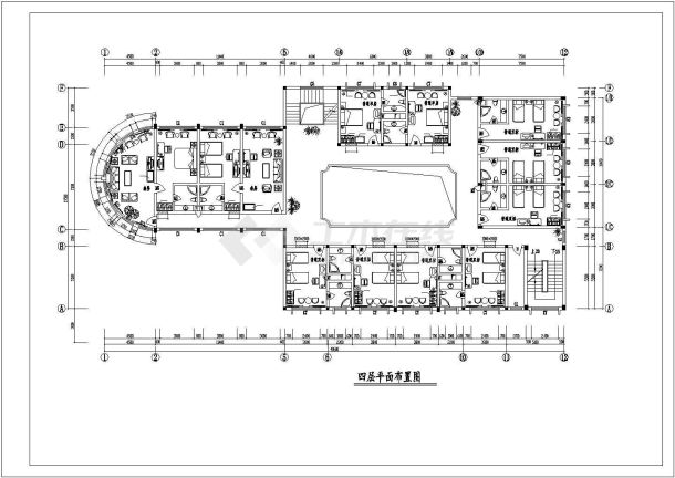 某迎宾馆室内外装修设计cad施工图-图二