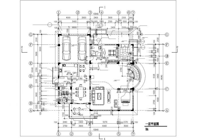 经典欧式别墅样板房全套建筑设计图纸_图1