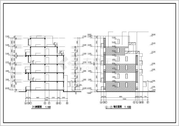 451平米联体别墅建筑设计施工图-图二