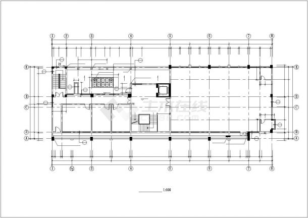 某地中式多层办公室建筑施工设计图-图一