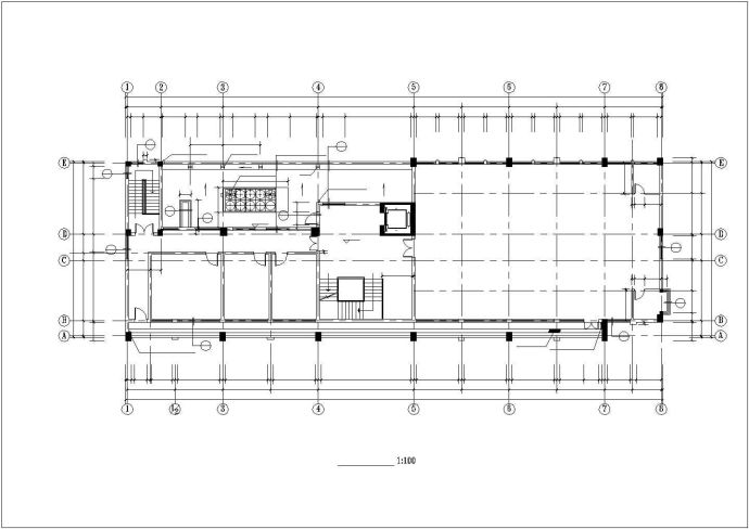 某地中式多层办公室建筑施工设计图_图1