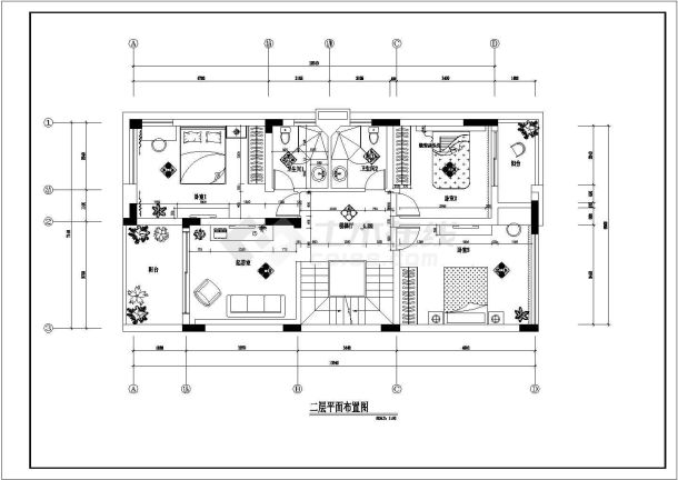 某地中海别墅全套装修设计施工图-图二