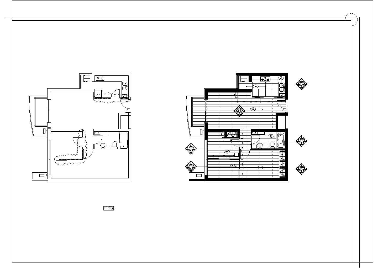 某地公寓楼电气设计施工电路图（共3张）