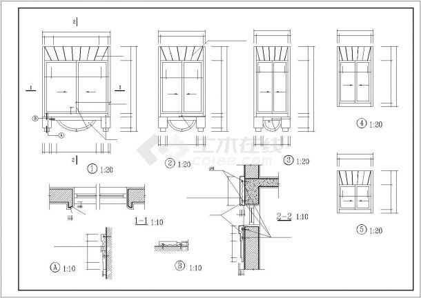 某地中式经典风格别墅建筑施工设计CAD图-图一