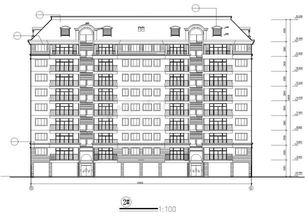 某市住宅小区高层住宅楼建筑CAD设计图-图二