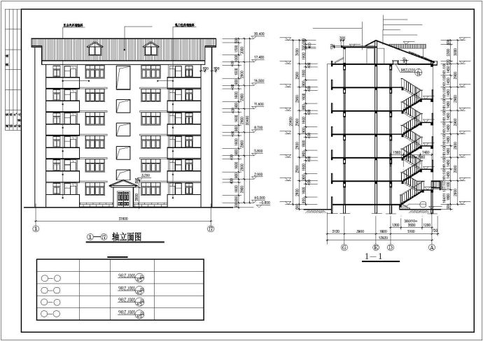 某花园小区3#4#住宅楼建筑CAD设计施工图_图1
