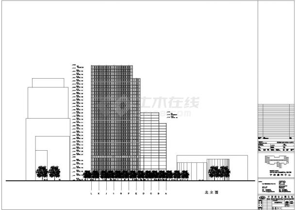 【宁波】某三十三层中心商住楼建筑施工图-图二