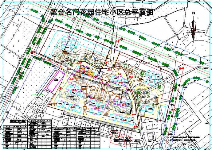 紫金名门小区规划设计图_图1