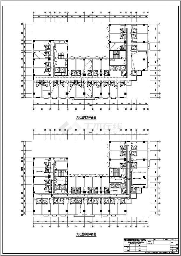 南塔楼整套电气CAD设计施工图纸-图一