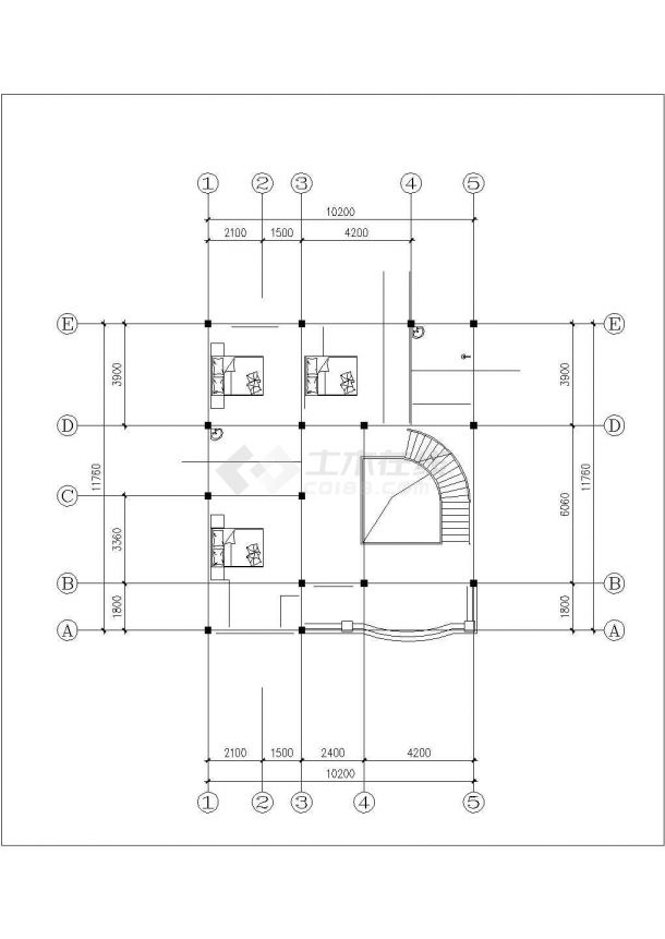 欧式独栋别墅全套建筑设计施工图-图二