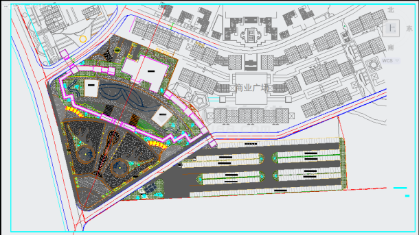 某古镇广场景观规划设计CAD方案图-图一