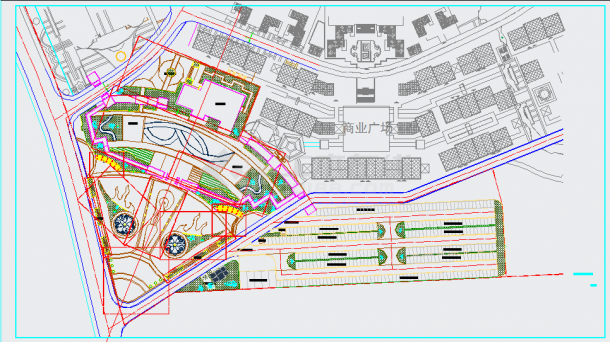 某古镇广场景观规划设计CAD方案图-图二